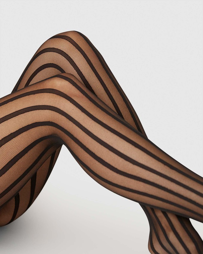 Siri Stripe Tights from Swedish Stockings