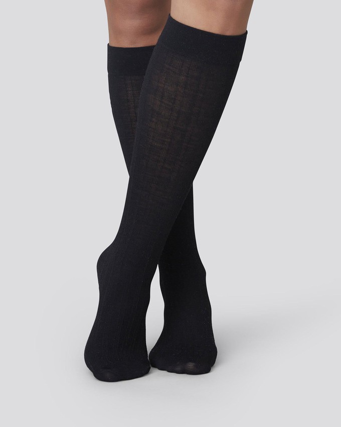 Freja Ribbed Wool Knee-Highs from Swedish Stockings