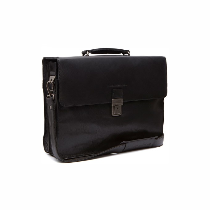 Project Cece Leather Laptop Bag Black Oxford The Chesterfield Brand