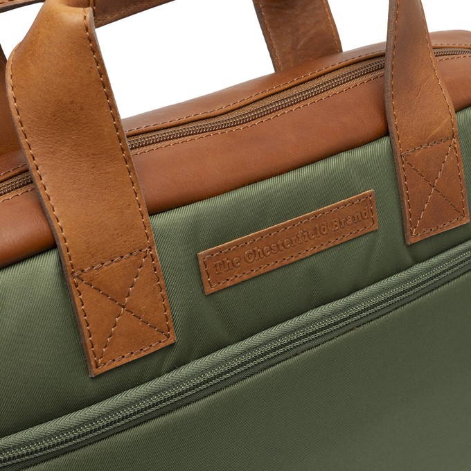 Leather Laptop Bag Olive Green Narvik - The Chesterfield Brand from The Chesterfield Brand