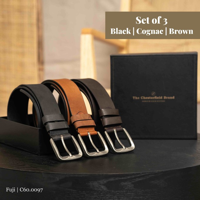 3-pack Leather Belt Fuji - The Chesterfield Brand from The Chesterfield Brand