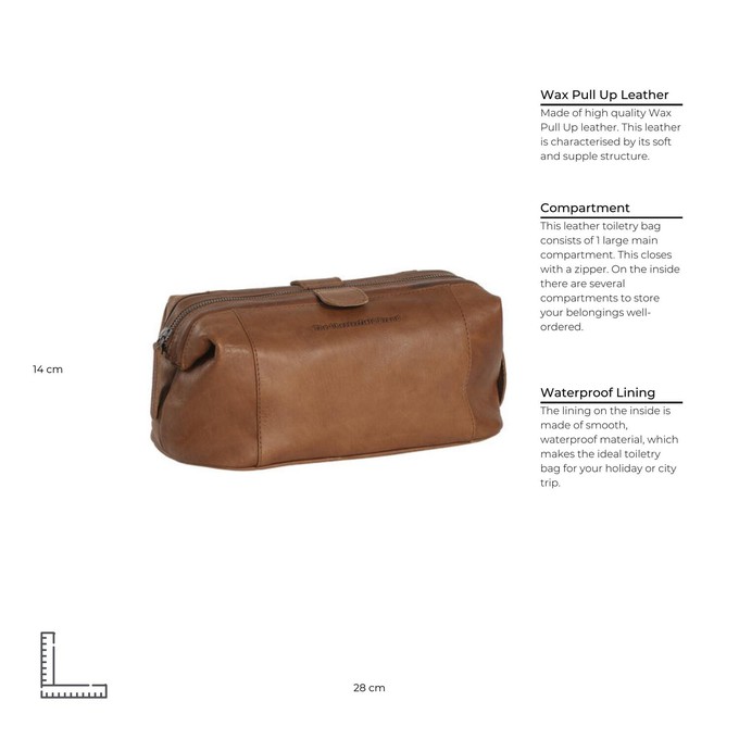 Leather Toiletry Bag Cognac Vince - The Chesterfield Brand from The Chesterfield Brand