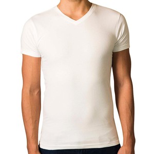 2 x T-shirt Basic - Organic cotton - white - V-neck from The Driftwood Tales