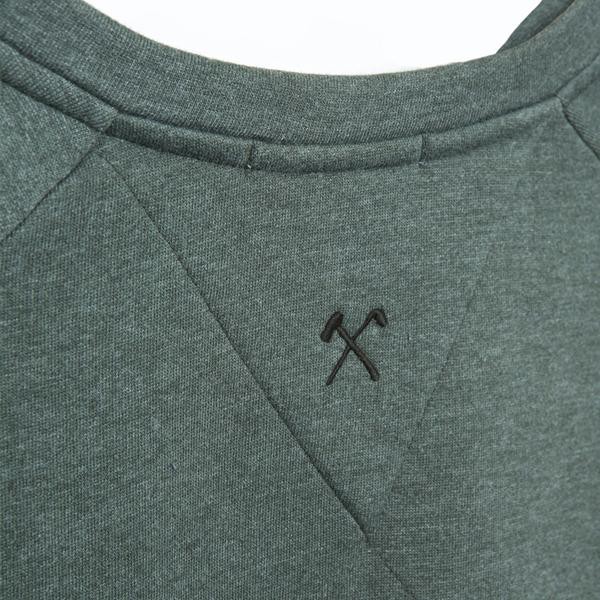 Sweatshirt - unisex - organic cotton - club&axe - army green from The Driftwood Tales