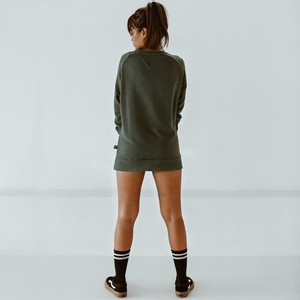 Sweatshirt - unisex - organic cotton - club&axe - army green from The Driftwood Tales