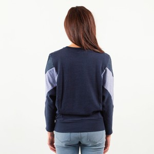 Sweatshirt - AMY - made from 4 different recycled fabrics: blue, blue, denimº from The Driftwood Tales