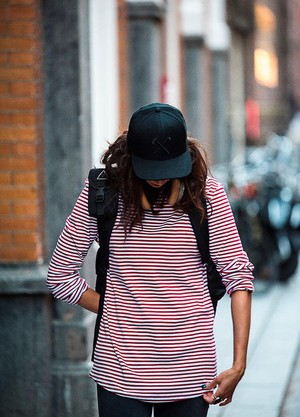 Long sleeve T-shirt - organic cotton - striped - Red/White and Blue/White from The Driftwood Tales