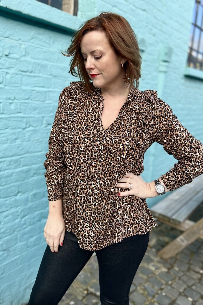 Amba Frill Shirt | Leopard Print from Tilbea London