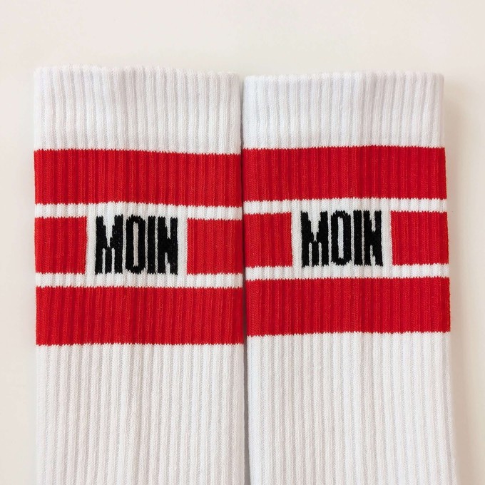 MOIN Unisex Recycled Tennis Socks (RED) from TIZZ & TONIC