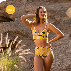 Lemon Cotton Hi-Waist Panty from TIZZ & TONIC