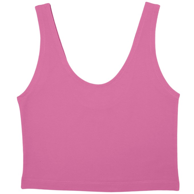 Bubblegum Pink Cropped Tank Top from TIZZ & TONIC