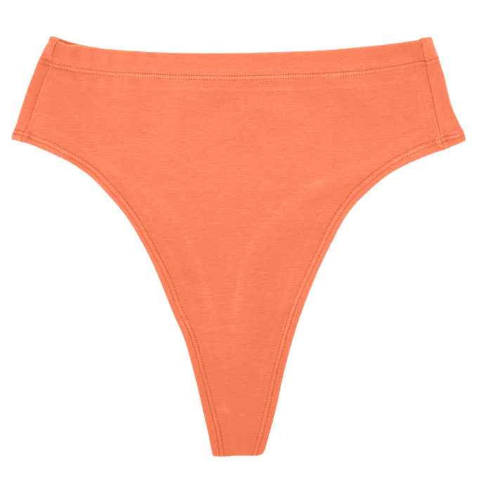 Apricot Supima Cotton Hi-Hip Tanga Panty from TIZZ & TONIC