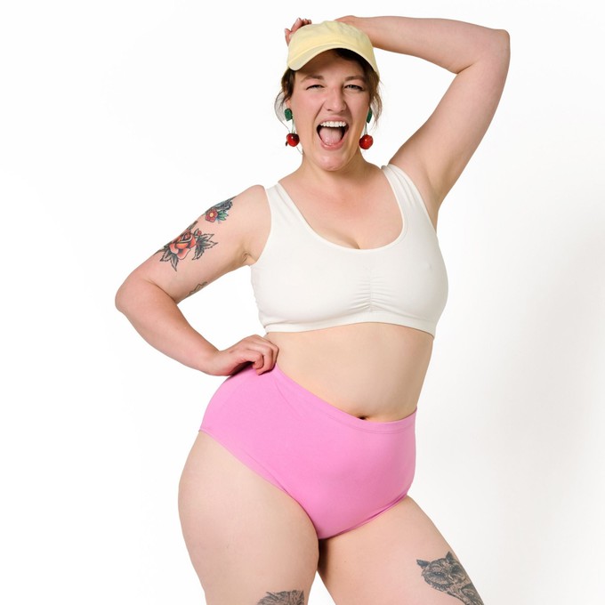 Bubblegum Pink Hi-Waist Panty from TIZZ & TONIC