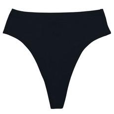 Black Supima Cotton Hi-Hip Tanga Panty via TIZZ & TONIC