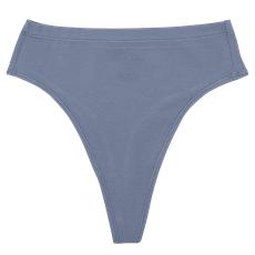 Foxy Grey Supima Cotton Hi-Hip Tanga Panty via TIZZ & TONIC