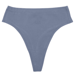 Foxy Grey Supima Cotton Hi-Hip Tanga Panty from TIZZ & TONIC