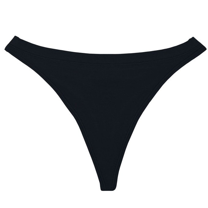 Black Supima Cotton Tanga Panty from TIZZ & TONIC