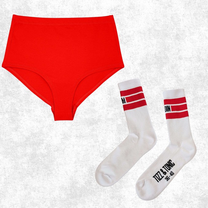 Chili Pepper Hi-Waist & MOIN Sock Gift Box Set from TIZZ & TONIC