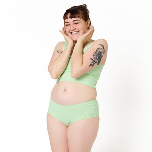 Honeydew Melon Organic Cotton Hipster Panty from TIZZ & TONIC