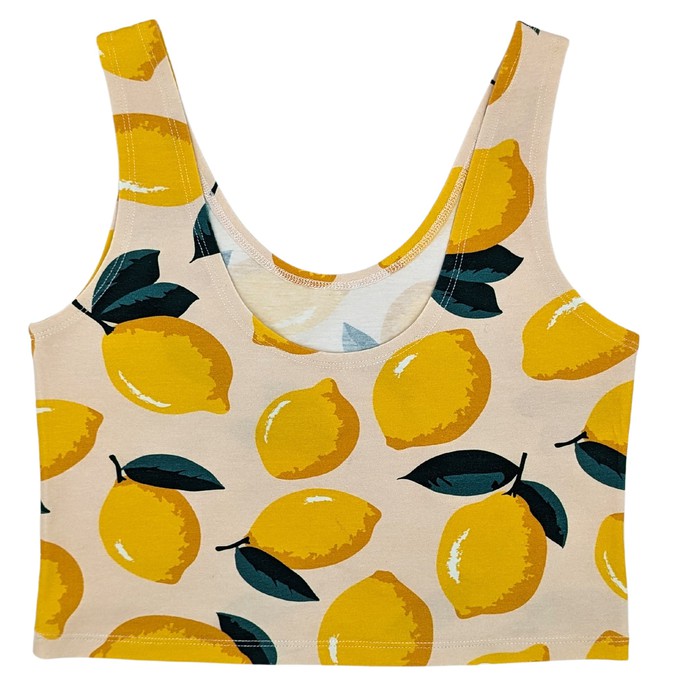 Lemon Organic Cotton Cropped Tank Top from TIZZ & TONIC