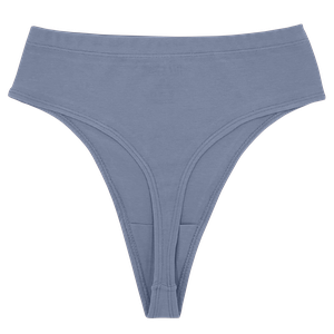 Foxy Grey Supima Cotton Hi-Hip Tanga Panty from TIZZ & TONIC