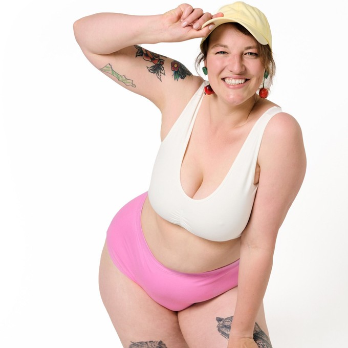 Bubblegum Pink Hi-Waist Panty from TIZZ & TONIC