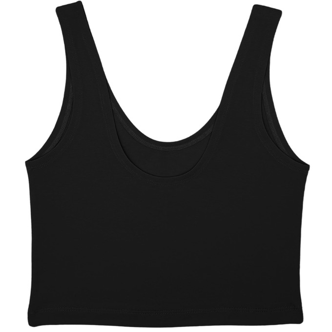 Jet Black Cropped Tank Top from TIZZ & TONIC