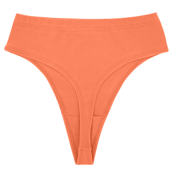 Apricot Supima Cotton Hi-Hip Tanga Panty from TIZZ & TONIC