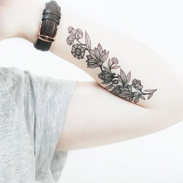Rose Lotus Butterfly Black Sketch Snake Crescent Moon Flower Daisy  Sunflower Leaf Body Temporary Tattoo Design Temporary Tattoos Bkseries -  Etsy