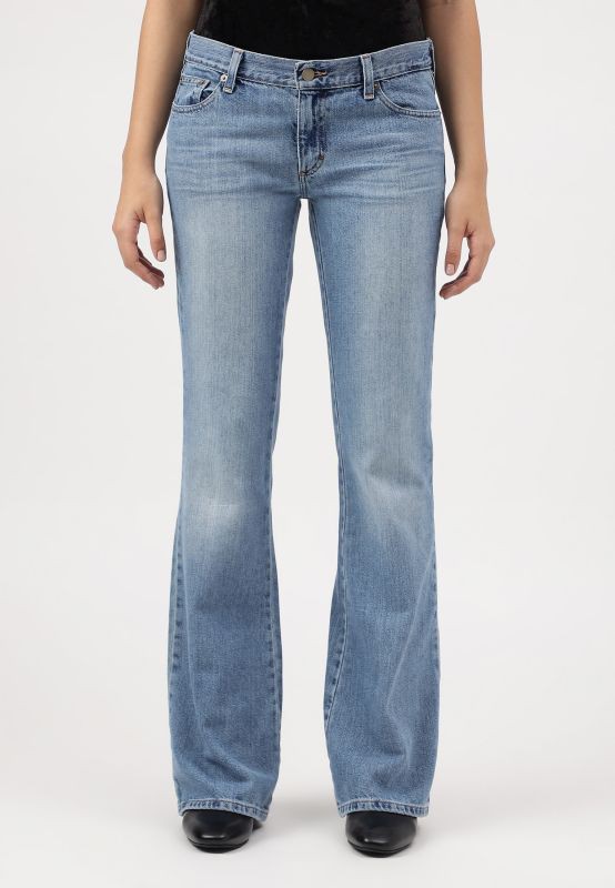 UnExcess Pledge | Niedrig sitzende Bootcut-Jeans in Mittelindigoblau from Un Denim