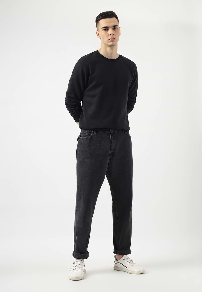 Re.Street Rebel | Schwarze High Rise Baggy-Jeans from Un Denim