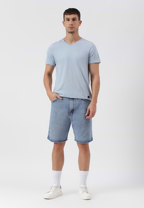 UnExcess Pledge | Bermudashorts mit hohem Bund in Hellindigoblau from Un Denim