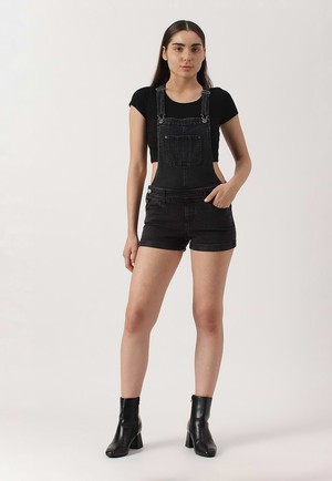 UnExcess Pledge | Black Short Dungarees from Un Denim