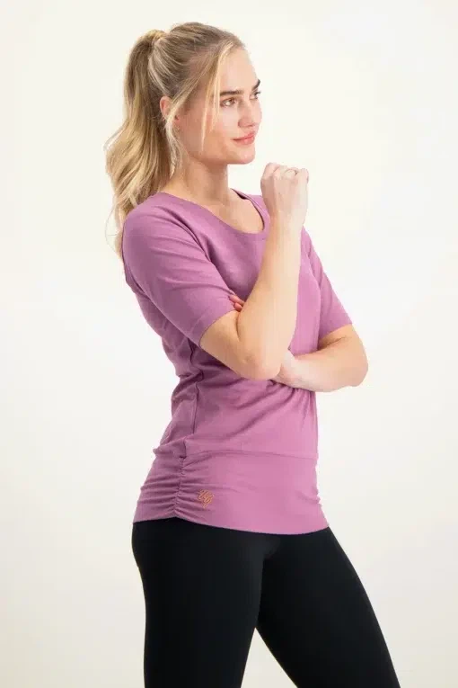 Kami Yoga Tee – Mauve from Urban Goddess