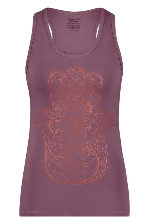 Hamsa Core Yoga Tank – Mauve from Urban Goddess