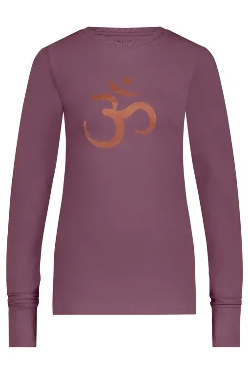 Karuna OM Yoga Longsleeve Shirt – Mauve from Urban Goddess