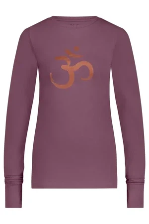 Karuna OM Yoga Longsleeve Shirt – Mauve from Urban Goddess