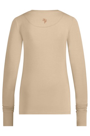 Karuna OM longsleeve yoga shirt – Sand from Urban Goddess