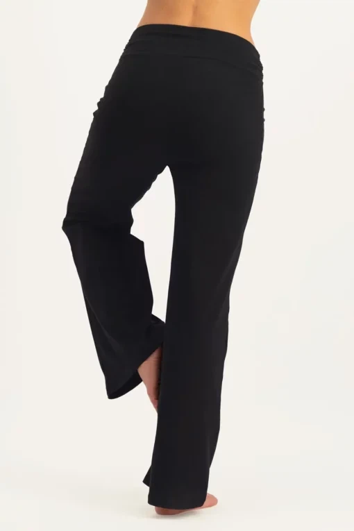 Maeve Wide Yoga Pants – Onyx Black from Urban Goddess