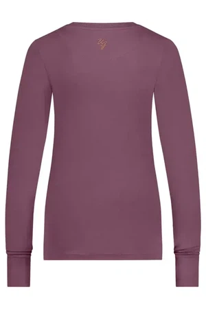 Karuna OM Yoga Longsleeve Shirt – Mauve from Urban Goddess