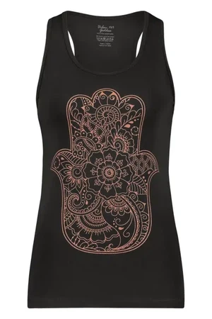 Hamsa Core Yoga Tank – Onyx Black from Urban Goddess