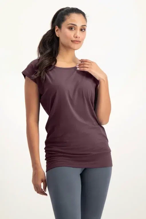 Asana Yoga Tee – Berry from Urban Goddess