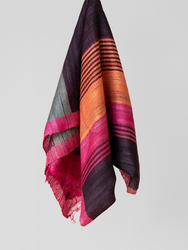 Tussar Silk Scarf Chloe Pink from Urban Medley