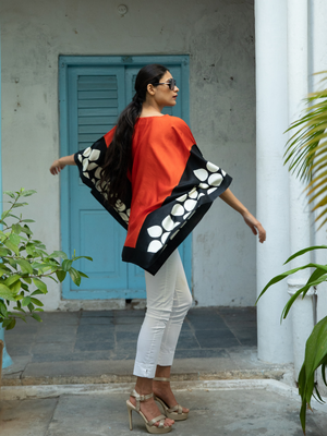 Organic Silk Kimono Top- Orange from Urban Medley