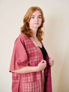 Pink Gamcha Kimono via Urban Medley