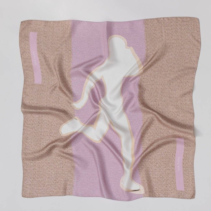 Silk Scarf - Beige & Pink from Urbankissed