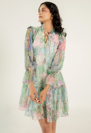 Floral Mini Long Sleeve Dress from Urbankissed