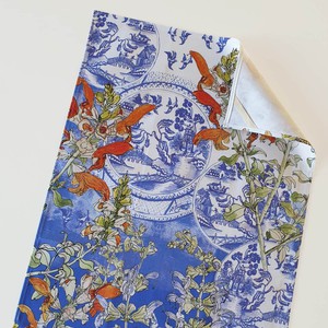 Floral Tea Towel Cotton - Delft from Urbankissed