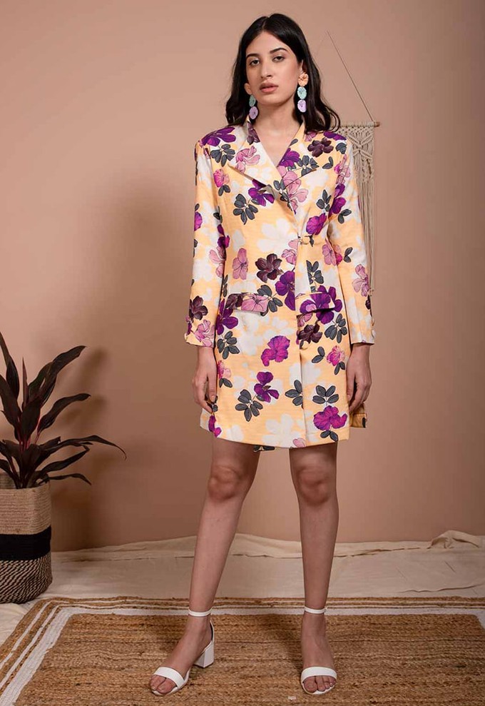 Blazer Dress - Lilac Flowers from Urbankissed