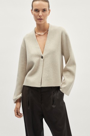 The Woolen Sleek Jacket - Ecru from Urbankissed